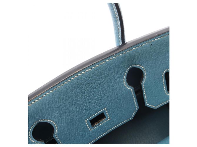 Hermès Sac à main Hermes Birkin 30 Bleu - vue 7