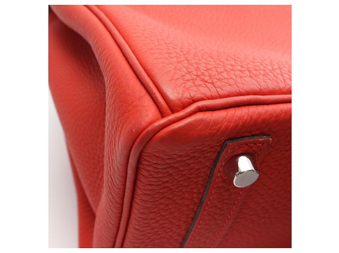 Hermès Borsa Hermes Birkin 30 in pelle Togo rossa Rosso - vista 14