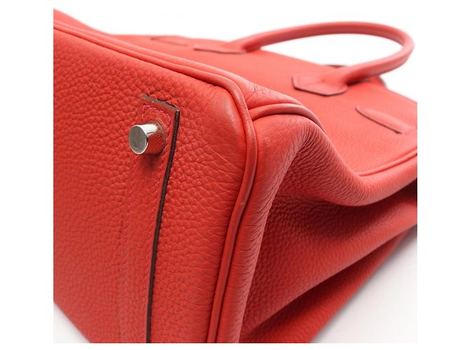 Hermès Borsa Hermes Birkin 30 in pelle Togo rossa Rosso - vista 15