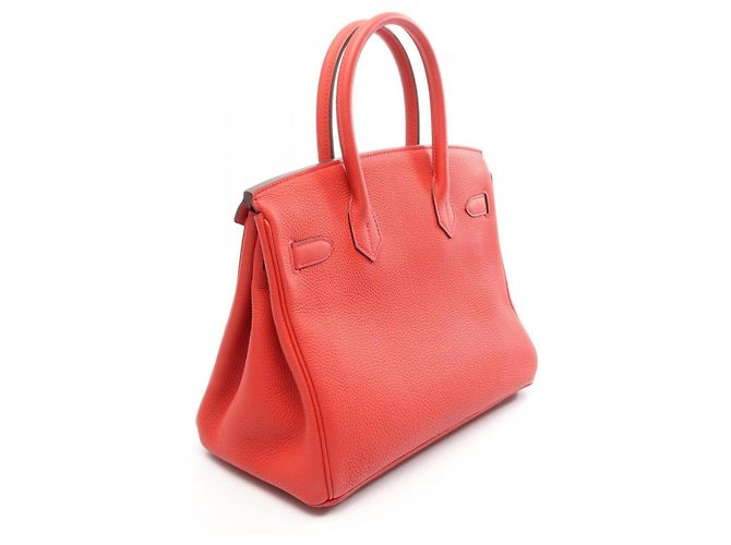 Hermès Borsa Hermes Birkin 30 in pelle Togo rossa Rosso - vista 2