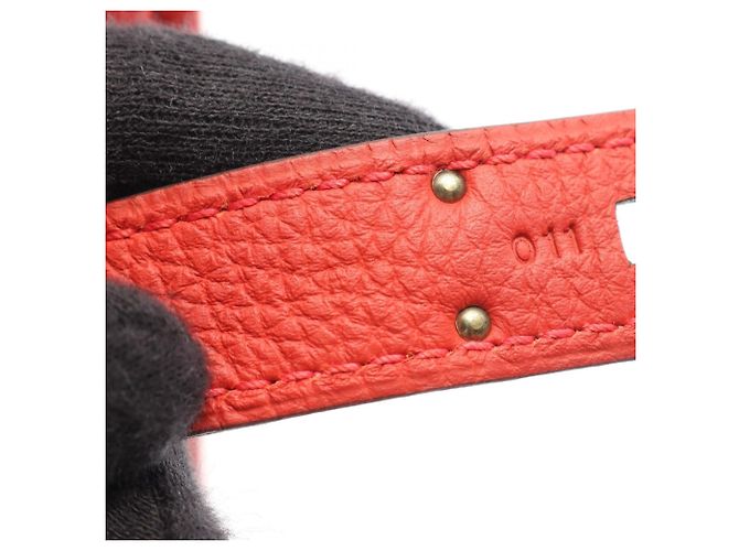 Hermès Borsa Hermes Birkin 30 in pelle Togo rossa Rosso - vista 5