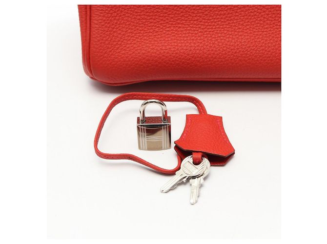 Hermès Borsa Hermes Birkin 30 in pelle Togo rossa Rosso - vista 6