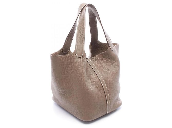 Hermès Picotin Lock MM Handtasche Braun Taupe - Ansicht 2