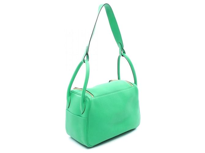 Hermès Borsa a tracolla Hermes Lindy 26 Verde - vista 2