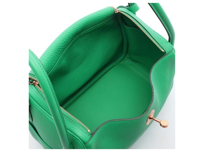 Hermès Borsa a tracolla Hermes Lindy 26 Verde - vista 3