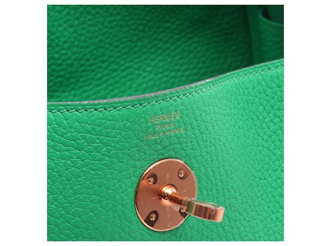 Hermès Borsa a tracolla Hermes Lindy 26 Verde - vista 4
