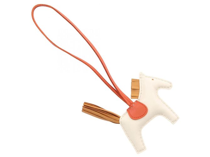 Hermès Hermes Rodeo PM Clé Sesame Charm Braun Weiß - Ansicht 2