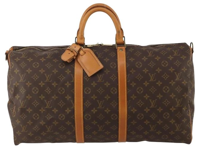 LOUIS VUITTON Monogram Keepall Bandouliere 55 Borsa Boston M41414 LV Auth 193973 Monogramma - vista 13