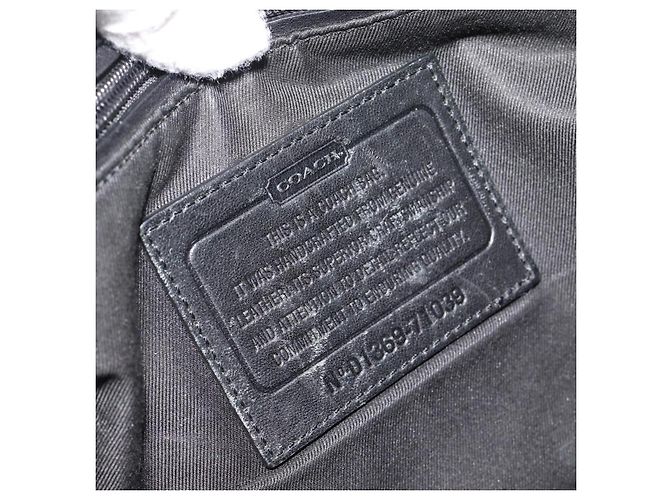 Borsa a Tracolla Coach in Pelle 2way Nera Tono Oro Auth 195478A Nero - vista 12