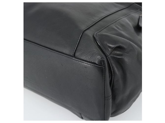 Borsa a Tracolla Coach in Pelle 2way Nera Tono Oro Auth 195478A Nero - vista 16