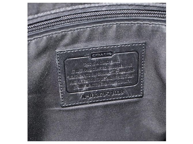 Borsa a Tracolla Coach in Pelle 2way Nera Tono Oro Auth 195478A Nero - vista 20