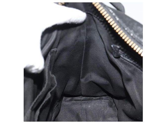 Borsa a Tracolla Coach in Pelle 2way Nera Tono Oro Auth 195478A Nero - vista 22
