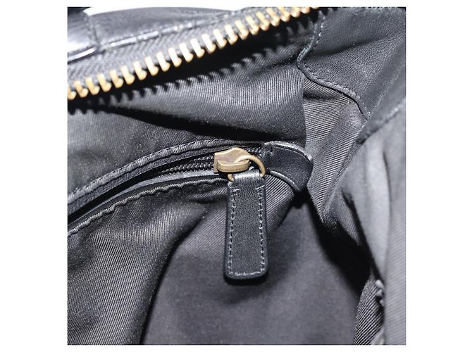 Borsa a Tracolla Coach in Pelle 2way Nera Tono Oro Auth 195478A Nero - vista 23
