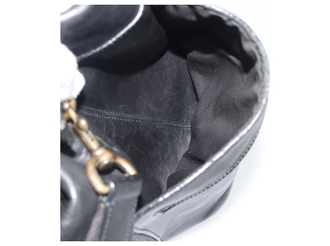 Borsa a Tracolla Coach in Pelle 2way Nera Tono Oro Auth 195478A Nero - vista 26