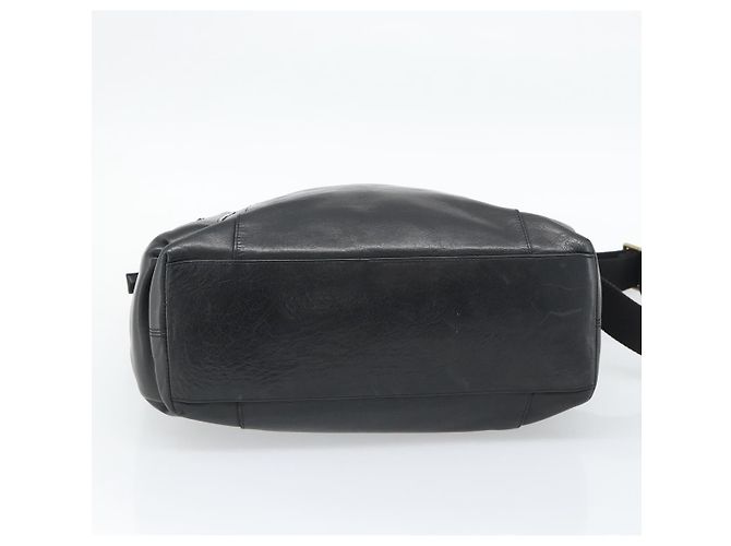 Borsa a Tracolla Coach in Pelle 2way Nera Tono Oro Auth 195478A Nero - vista 5