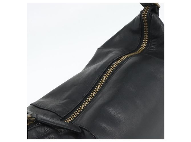 Borsa a Tracolla Coach in Pelle 2way Nera Tono Oro Auth 195478A Nero - vista 6