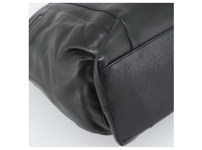 Borsa a Tracolla Coach in Pelle 2way Nera Tono Oro Auth 195478A Nero - vista 9