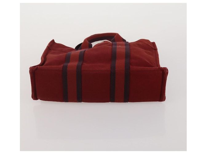 Hermès Borsa HERMES Fourre Tout in cotone 5 Set Nero Rosso Blu Navy Auth BA14521 - vista 20