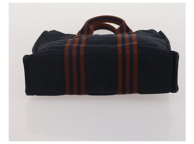Hermès Borsa HERMES Fourre Tout in cotone 5 Set Nero Rosso Blu Navy Auth BA14521 - vista 25