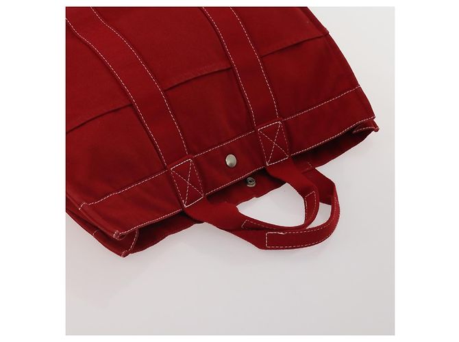 Hermès Borsa HERMES Fourre Tout in cotone 5 Set Nero Rosso Blu Navy Auth BA14521 - vista 9
