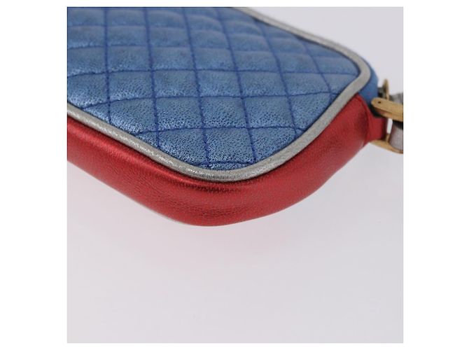 GUCCI Pochette in pelle Oro Argento 542202 Auth 196828V D'oro - vista 16