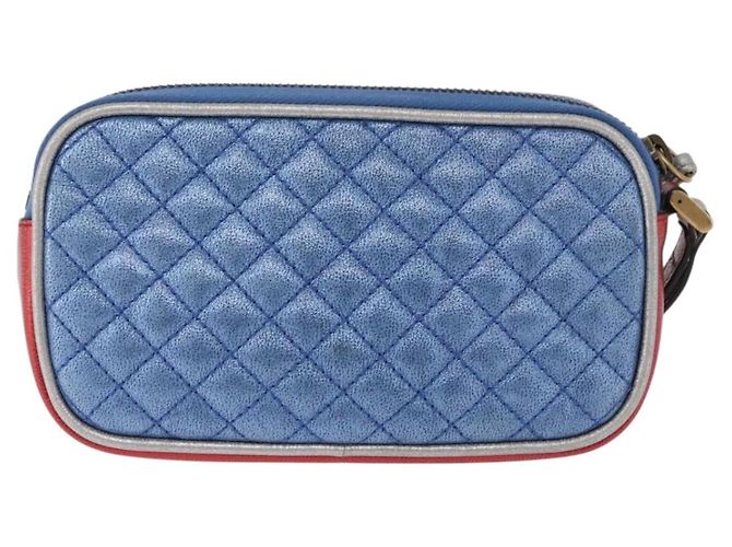 GUCCI Pochette in pelle Oro Argento 542202 Auth 196828V D'oro - vista 2