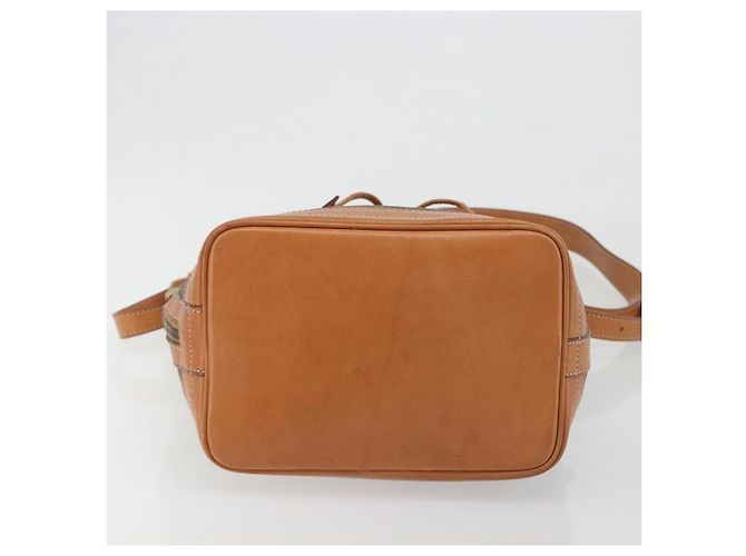 Céline Borsa a Tracolla CELINE Macadam Canvas PVC Pelle Marrone Oro Auth 194254A D'oro - vista 5