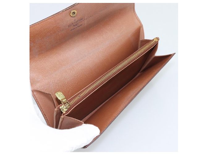 LOUIS VUITTON PochettePorte MonnaieCredit Long Wallet M61726 LV Auth bs36706 Monogramme - vue 9