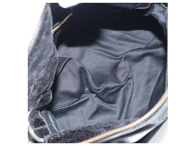 Borsa a mano Miu Miu in pelle nera tono oro Auth 195427 Nero - vista 11