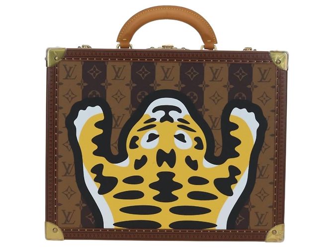 LOUIS VUITTON Monogram HUMAN MADE NIGO Cotoville 40 Trunk M20464 Auth BA14605SM Giallo Monogramma - vista 13