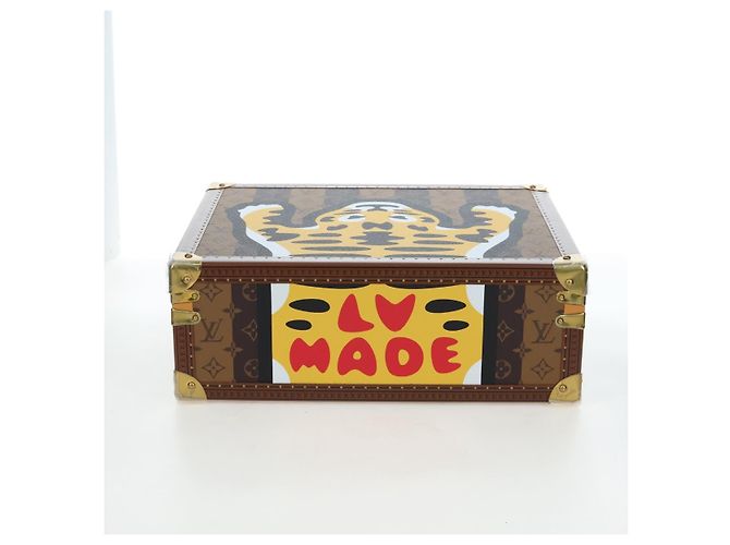 LOUIS VUITTON Monogram HUMAN MADE NIGO Cotoville 40 Trunk M20464 Auth BA14605SM Giallo Monogramma - vista 5