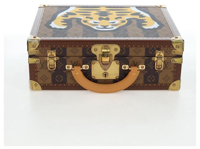 LOUIS VUITTON Monogram HUMAN MADE NIGO Cotoville 40 Trunk M20464 Auth BA14605SM Giallo Monogramma - vista 6