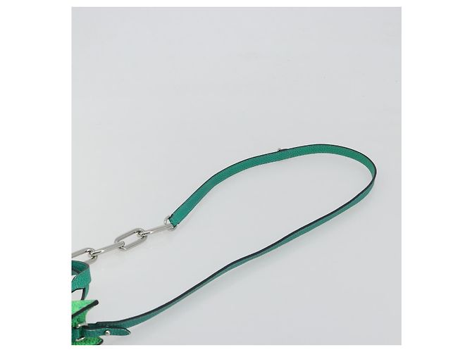 LOUIS VUITTON Taurillon Clemence Illusion Sac Plat XS Verde M81221 Auth 193755SM Blu - vista 15