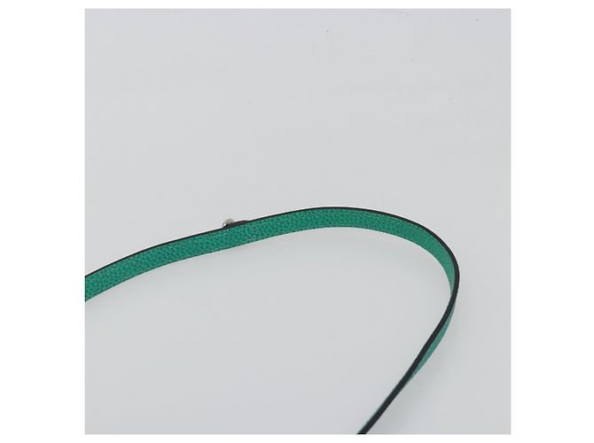 LOUIS VUITTON Taurillon Clemence Illusion Sac Plat XS Verde M81221 Auth 193755SM Blu - vista 16