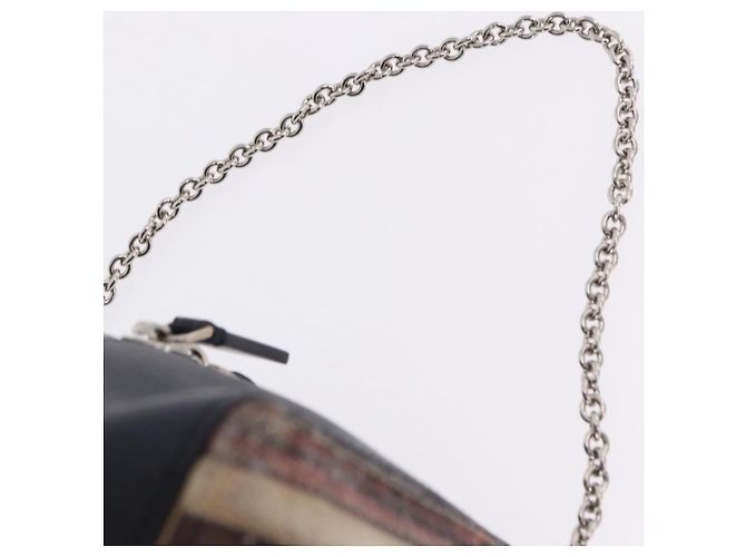Bolsa de mão LOUIS VUITTON Trompe l'oeil Couro Navy Silver M52350 LV Auth 196213 Prata Azul marinho - vista 14