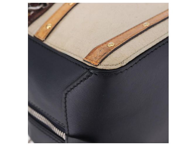 Bolsa de mão LOUIS VUITTON Trompe l'oeil Couro Navy Silver M52350 LV Auth 196213 Prata Azul marinho - vista 17