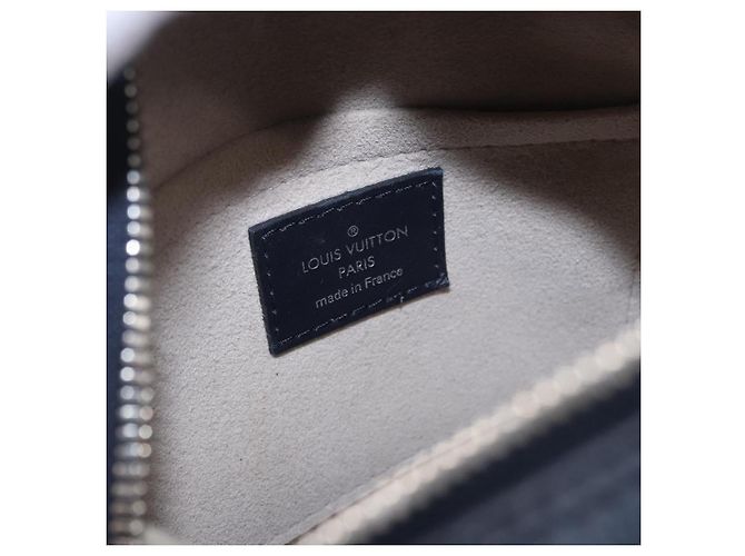 Bolsa de mão LOUIS VUITTON Trompe l'oeil Couro Navy Silver M52350 LV Auth 196213 Prata Azul marinho - vista 20