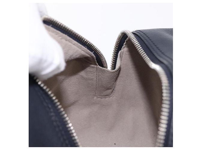 Bolsa de mão LOUIS VUITTON Trompe l'oeil Couro Navy Silver M52350 LV Auth 196213 Prata Azul marinho - vista 22