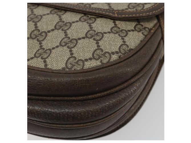 Gucci Borsa a Spalla GG Supreme PVC Beige Oro Auth 195645 D'oro - vista 15
