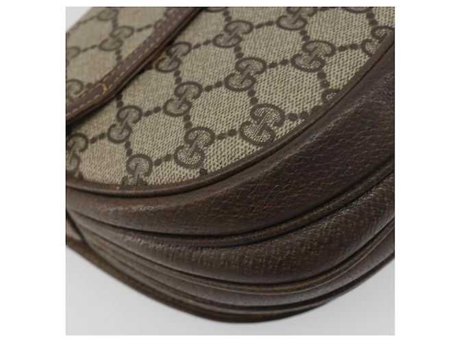 Gucci Borsa a Spalla GG Supreme PVC Beige Oro Auth 195645 D'oro - vista 16