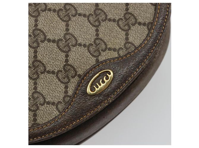 Gucci Borsa a Spalla GG Supreme PVC Beige Oro Auth 195645 D'oro - vista 17