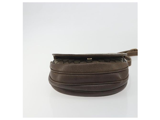 Gucci Borsa a Spalla GG Supreme PVC Beige Oro Auth 195645 D'oro - vista 5