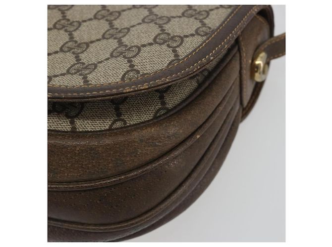 Gucci Borsa a Spalla GG Supreme PVC Beige Oro Auth 195645 D'oro - vista 9