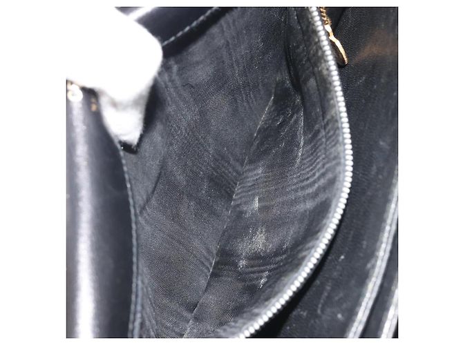 Céline Sac à épaule en cuir noir et or Auth 194233 Doré - vue 12