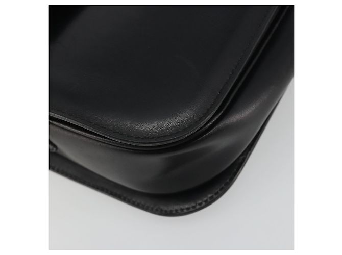 Céline Sac à épaule en cuir noir et or Auth 194233 Doré - vue 14