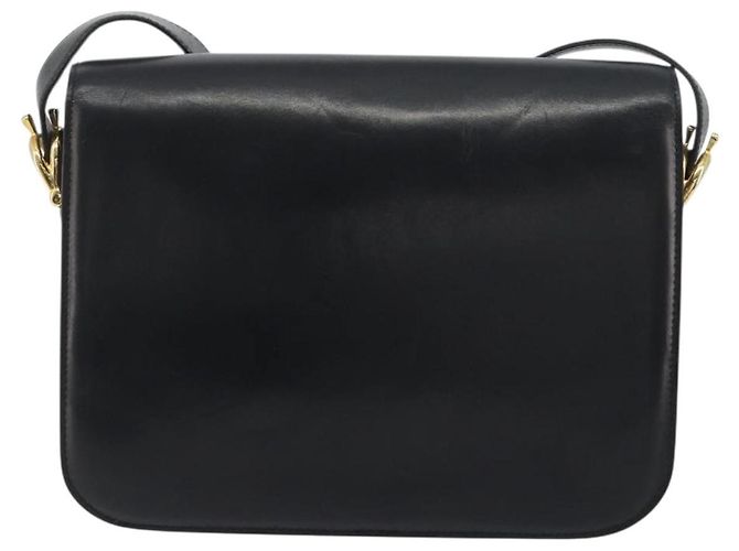 Céline Sac à épaule en cuir noir et or Auth 194233 Doré - vue 2