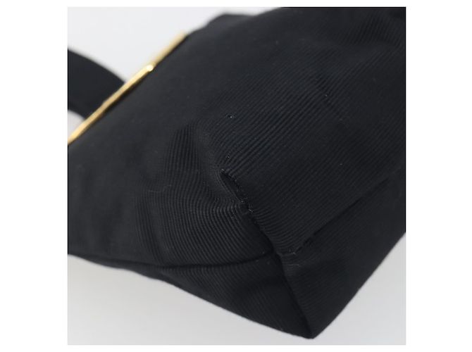 Céline CELINE Circle Pouch Canvas Black Gold Auth 195098A Nero D'oro - vista 14