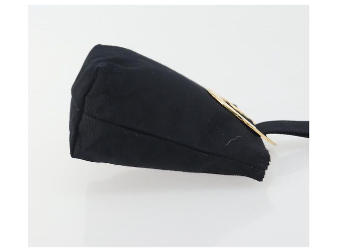 Céline CELINE Circle Pouch Canvas Black Gold Auth 195098A Nero D'oro - vista 3