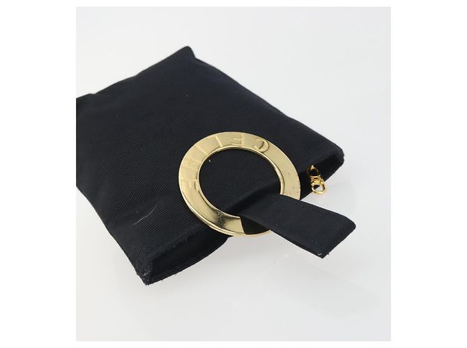 Céline CELINE Circle Pouch Canvas Black Gold Auth 195098A Nero D'oro - vista 6