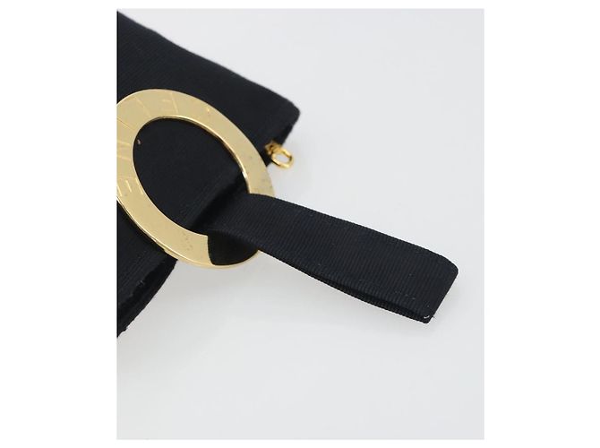 Céline CELINE Circle Pouch Canvas Black Gold Auth 195098A Nero D'oro - vista 7